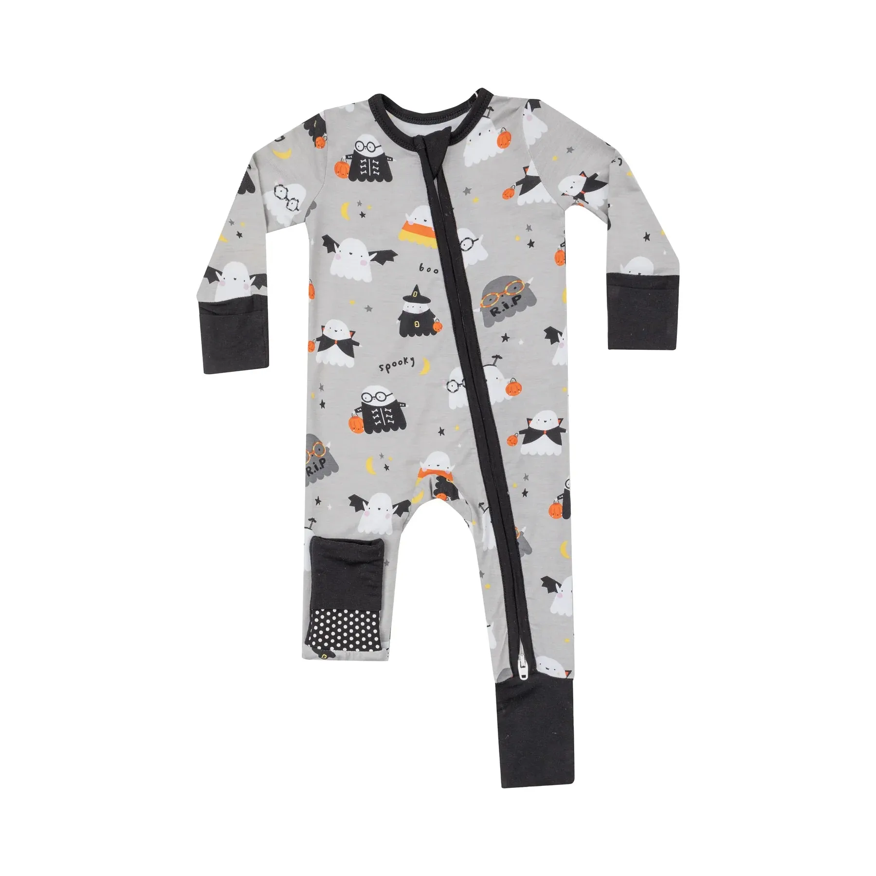 Costumed Ghost 2 Way Zipper Romper