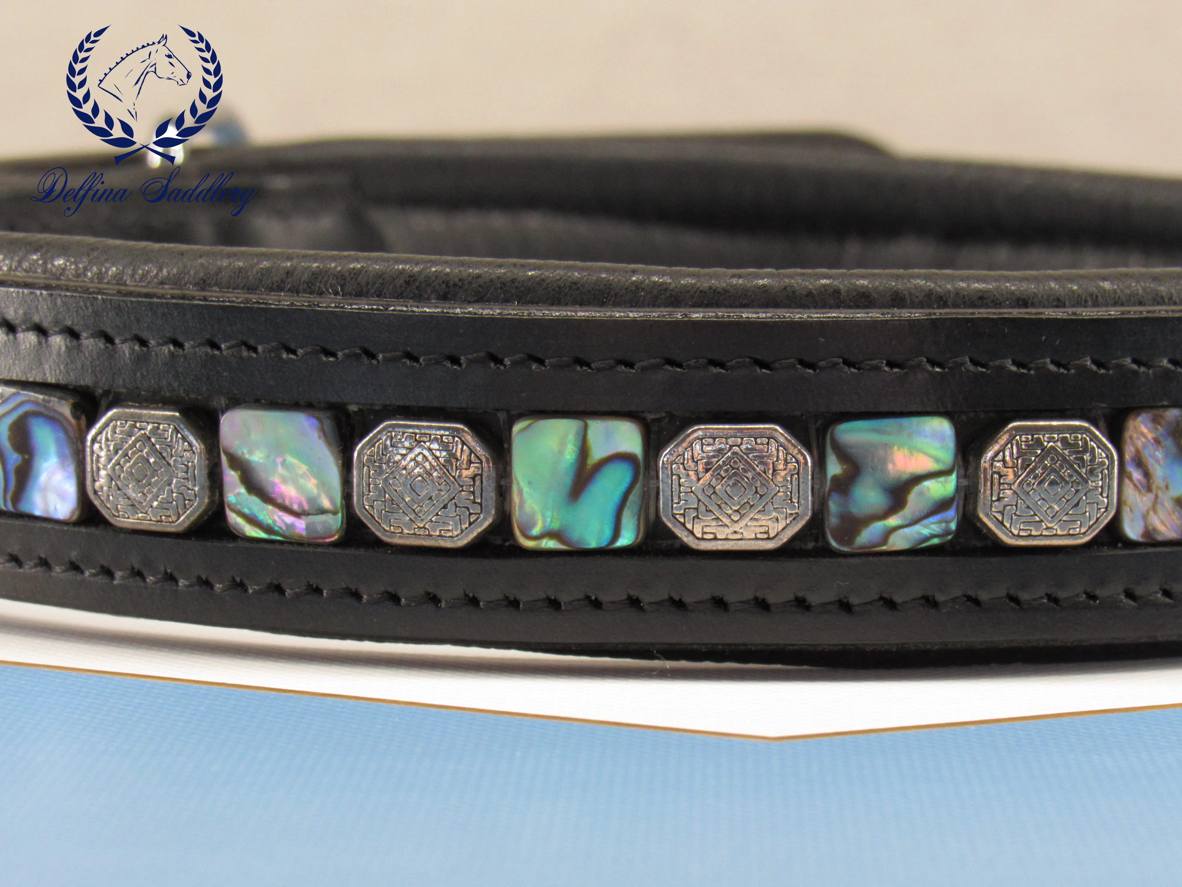 Custom Collar : Abalone and Tibetan Silver - Any Size