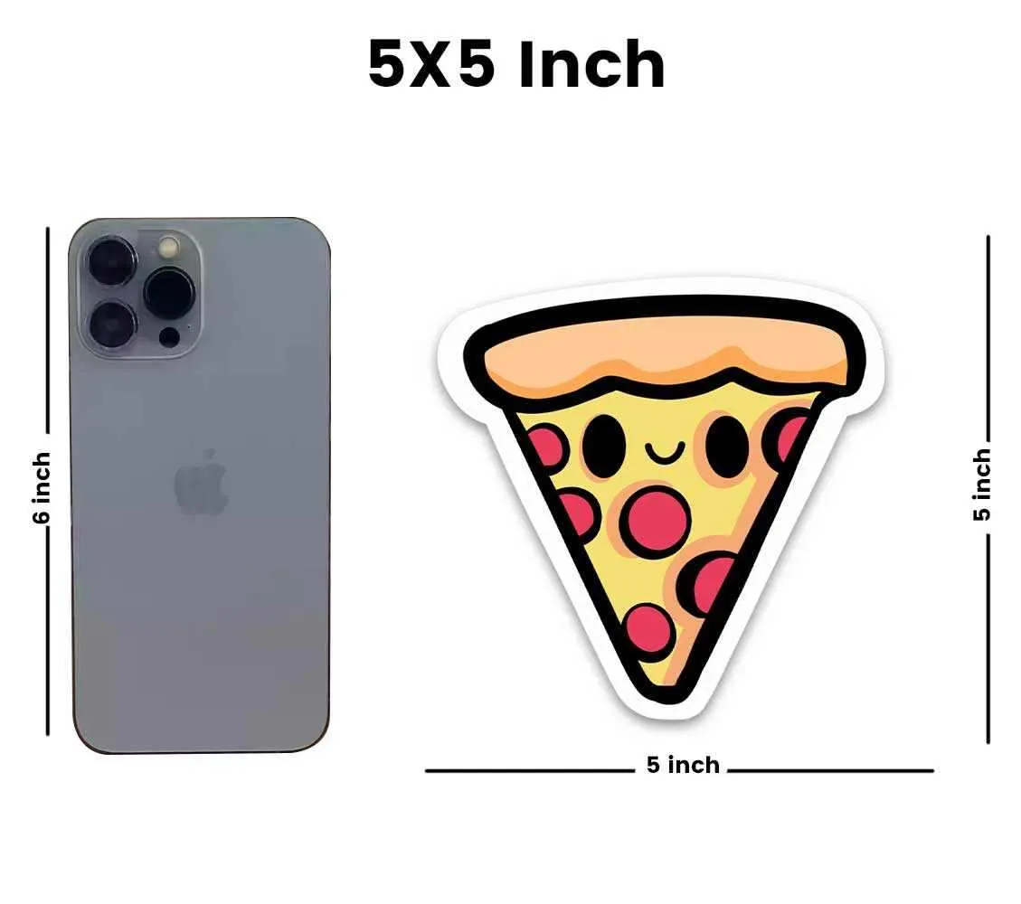 Cute Pizza Reflective Sticker