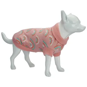 Dan & Sam - Dog Jumper (Pink Rainbows) - 35cm