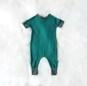 Dark Teal Tee Romper