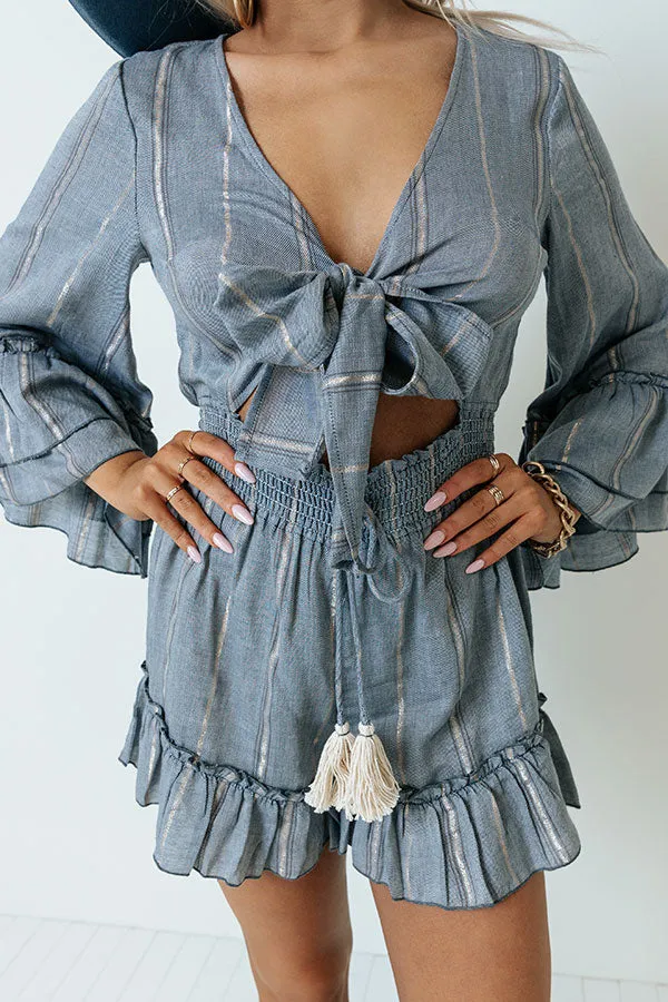 Daytona Daze Front Tie Romper