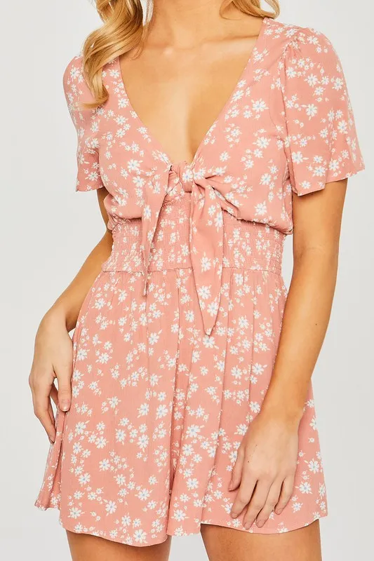 *DITSY FLORAL ROMPER BLUSH