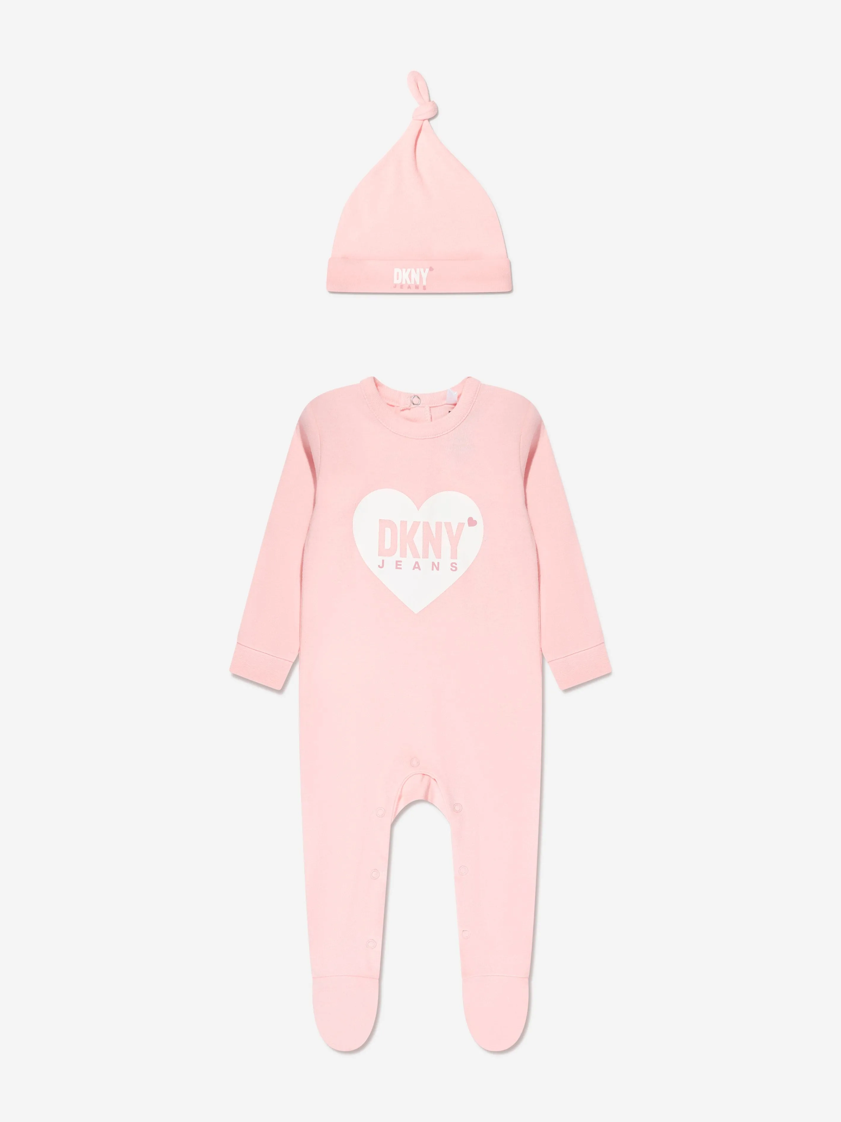 DKNY Baby Girls 2 Piece Hanging Gift Set in Pink