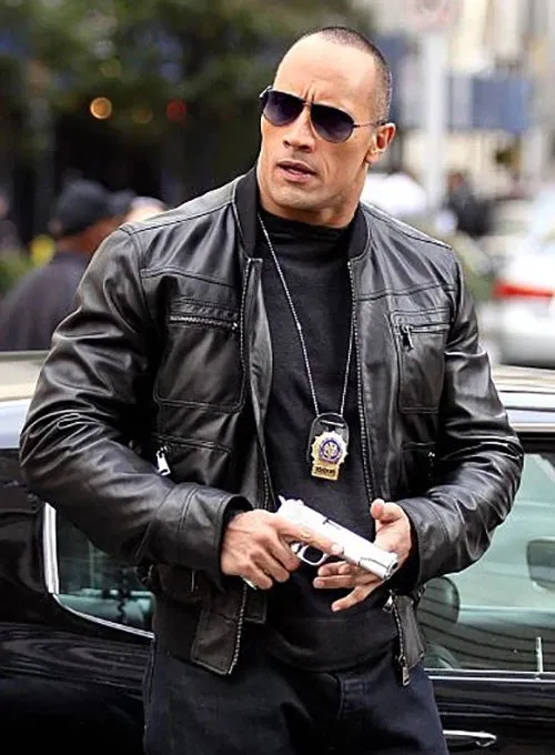 DWAYNE JOHNSON THE OTHER GUYS LEATHER JACKET