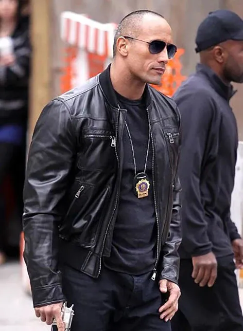 DWAYNE JOHNSON THE OTHER GUYS LEATHER JACKET