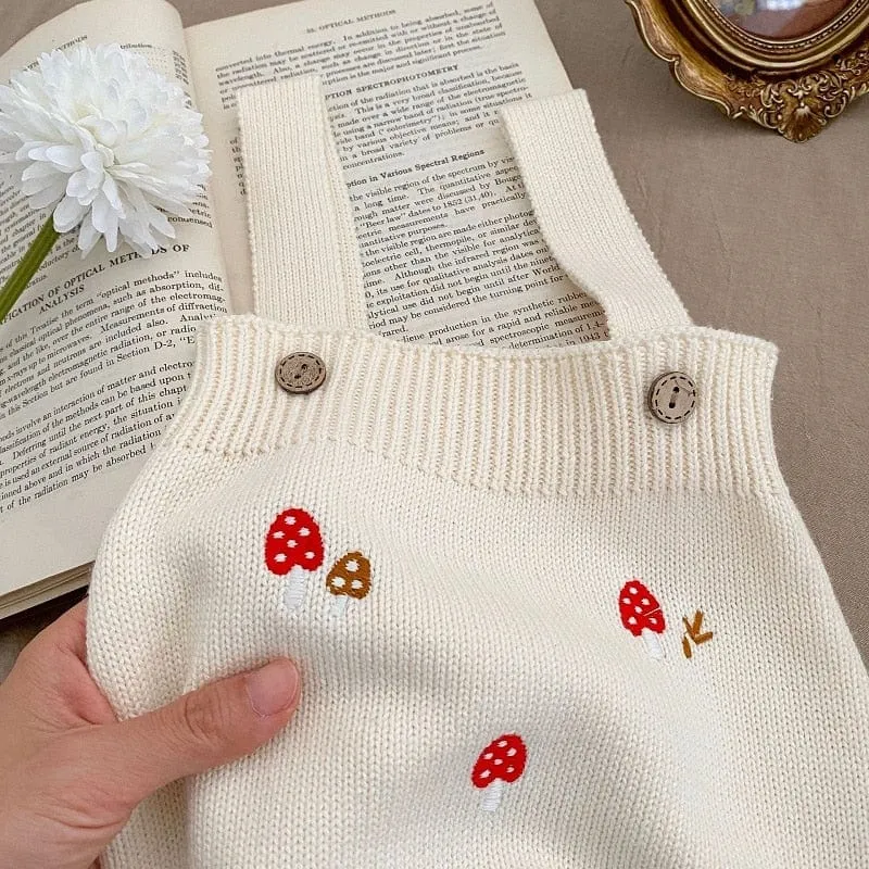 Embroidered Romper and Cardigan (Sold Separately)