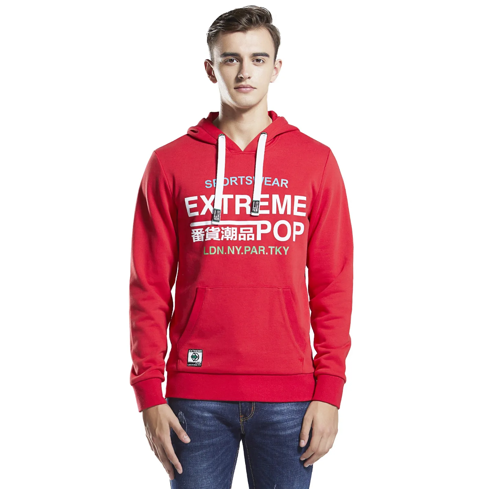 Extreme pop mens Hoodie Sweatshirt Garment Washed