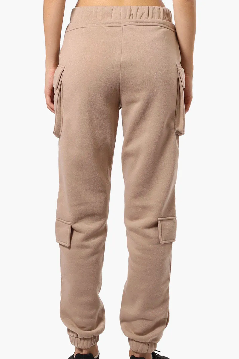 Fahrenheit Tie Waist 4 Pocket Cargo Joggers - Camel