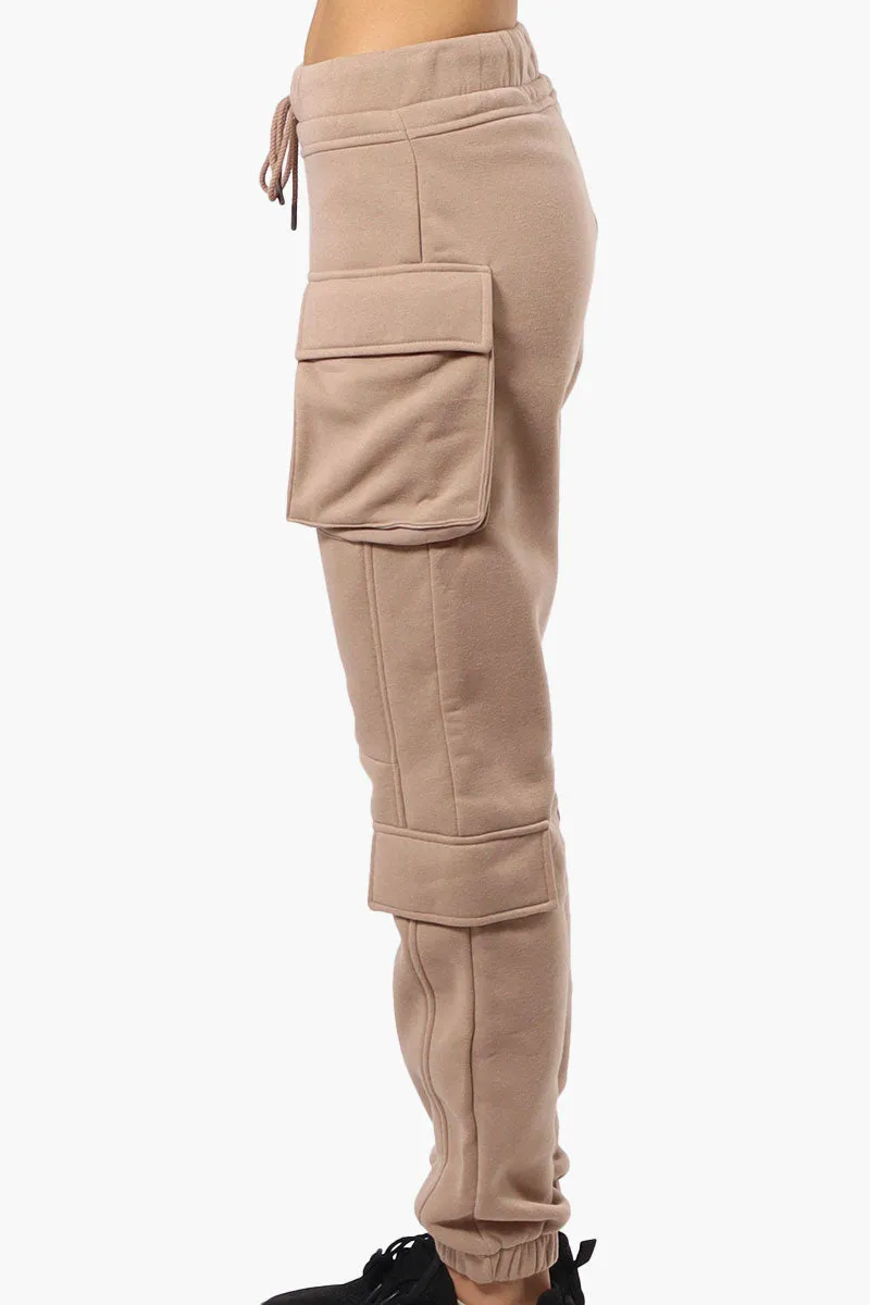 Fahrenheit Tie Waist 4 Pocket Cargo Joggers - Camel