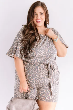 Feel The Heat Leopard Romper Curves