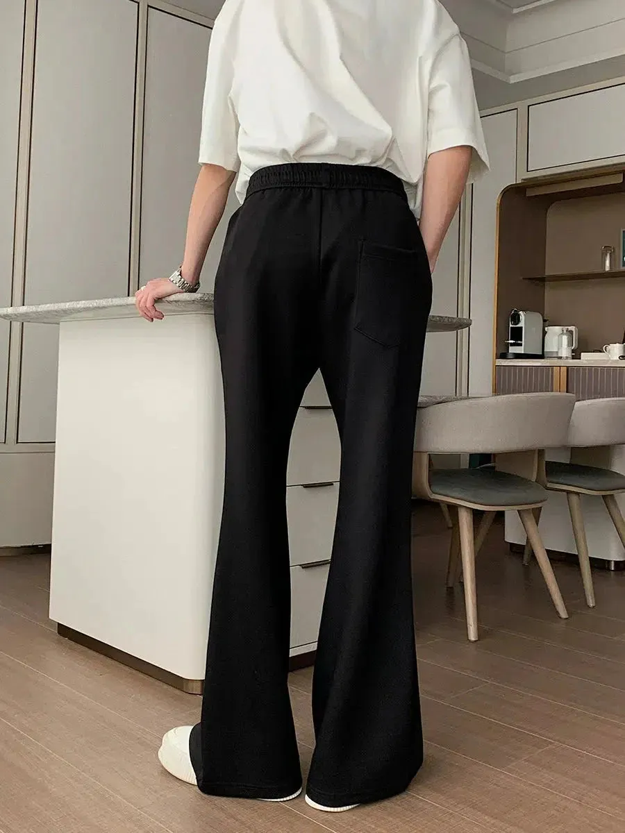 Flared Elastic Waist Wide-leg Sweatpants