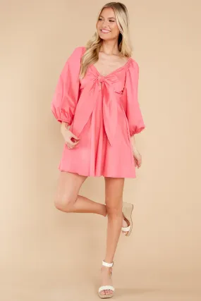 Flirt Alert Hot Pink Cotton Romper Dress