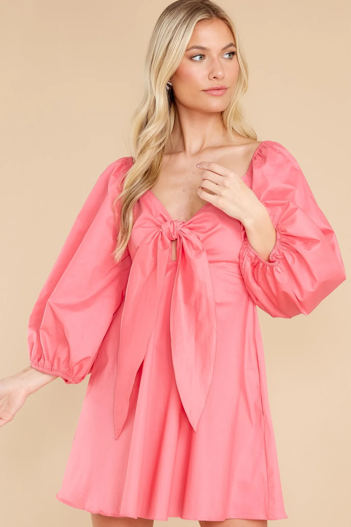 Flirt Alert Hot Pink Cotton Romper Dress