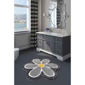 Flower - Grey 5  Bath Mat