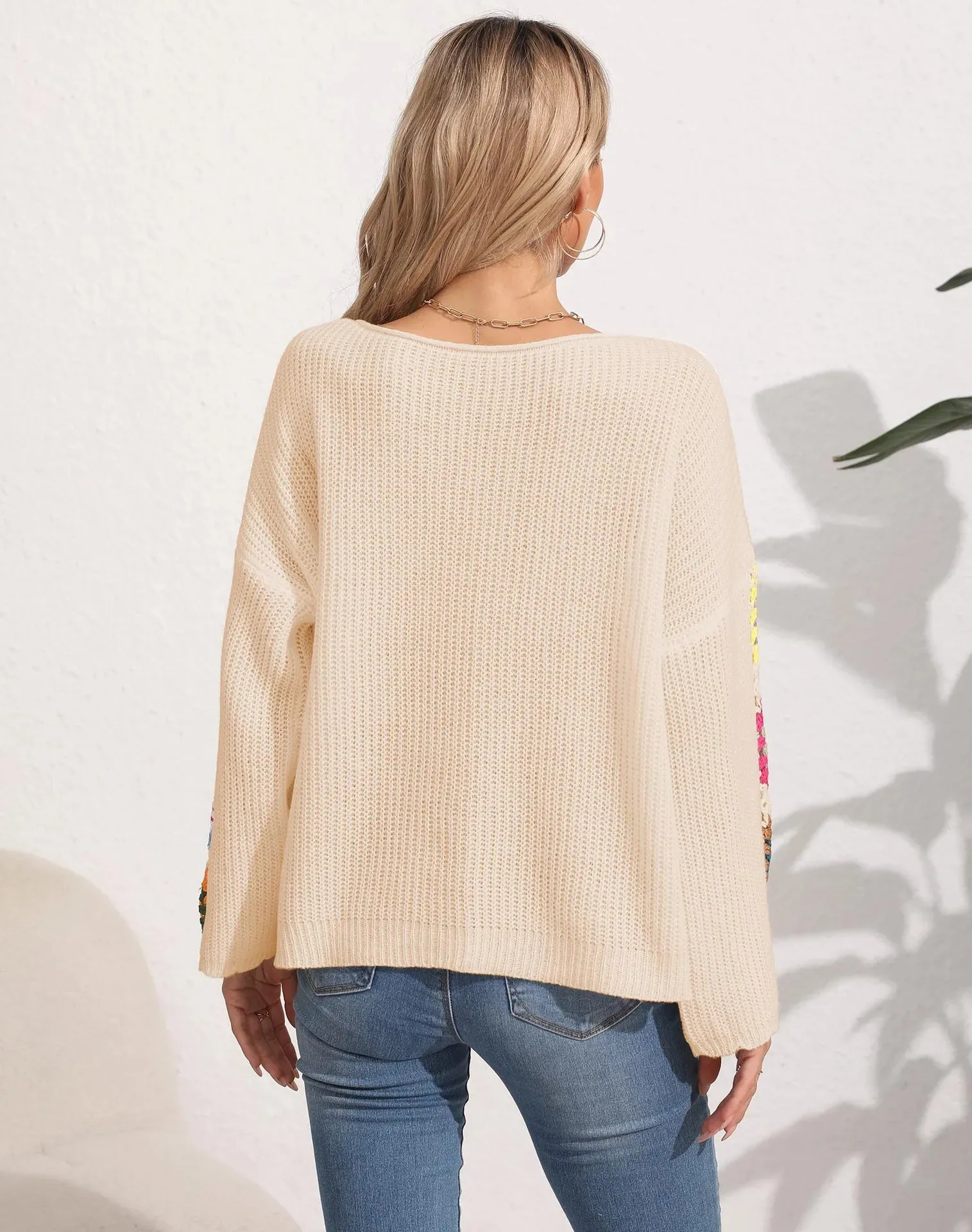 Folk Embroidered Cozy Pullover