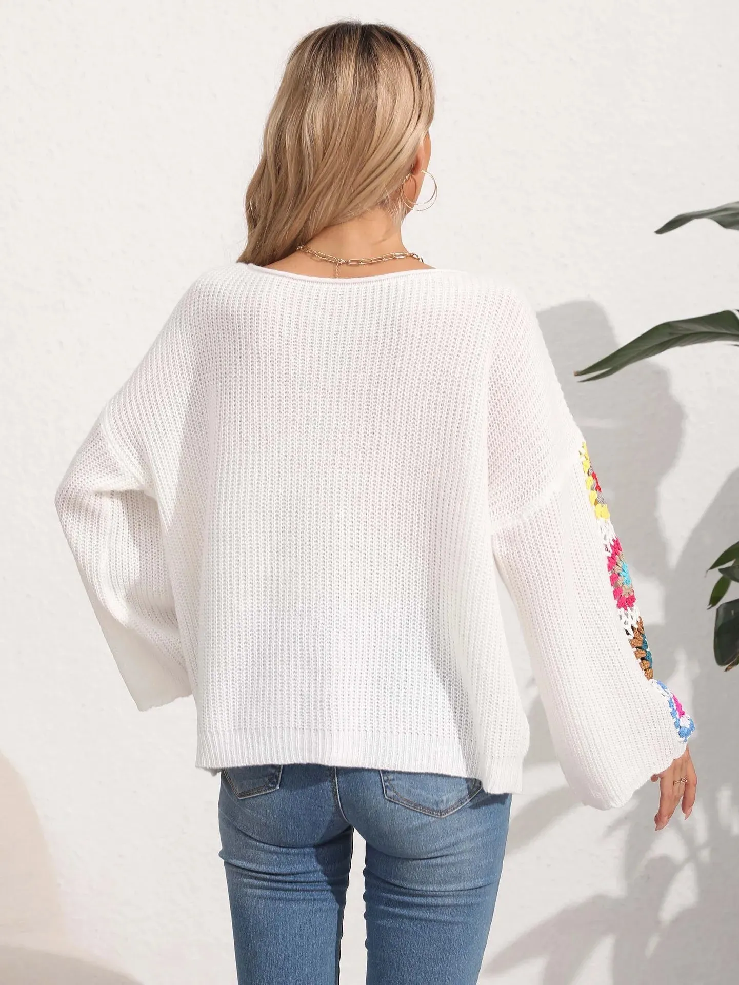 Folk Embroidered Cozy Pullover