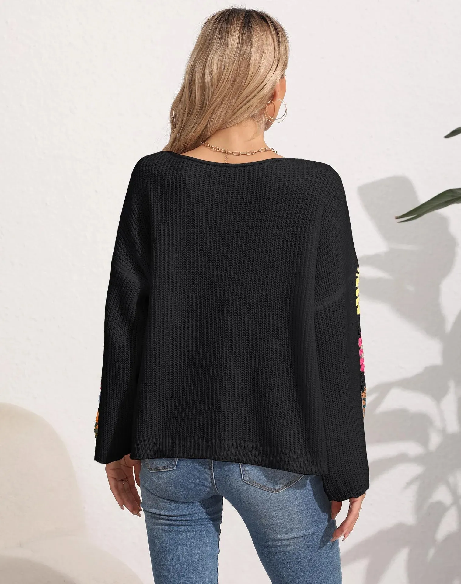 Folk Embroidered Cozy Pullover