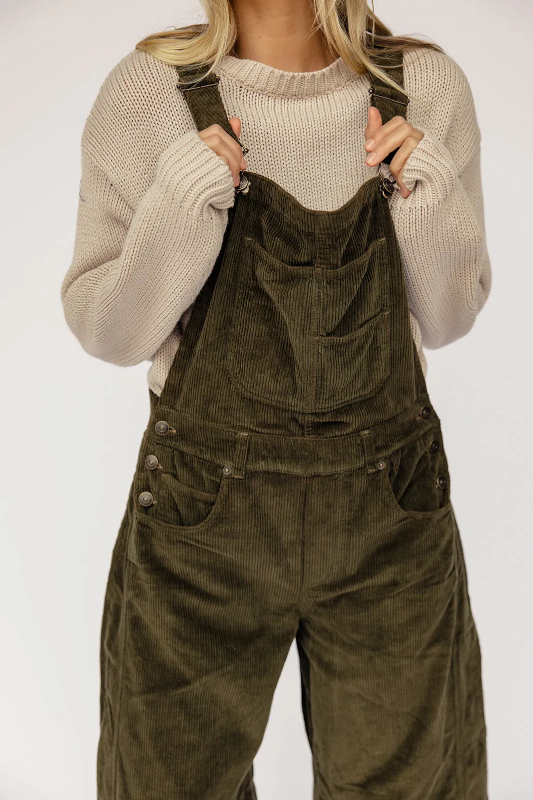 Free People Good Luck Cord Overall