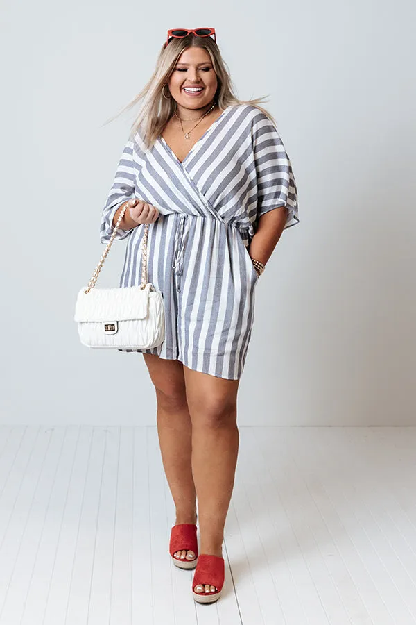 Free Soul Stripe Romper  Curves