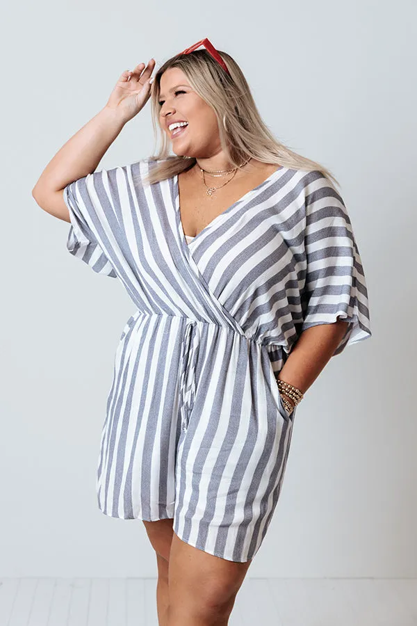 Free Soul Stripe Romper  Curves