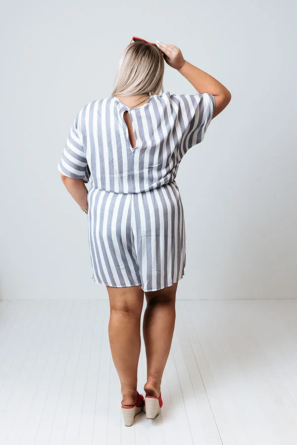 Free Soul Stripe Romper  Curves