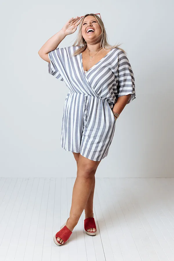 Free Soul Stripe Romper  Curves