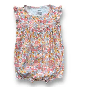 Girls Carter's Size 24 Months Multi-Color Floral Snap Bottom Romper