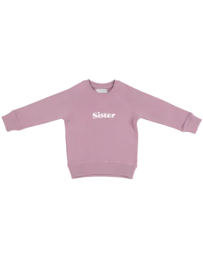 Girls Sister Sweatshirt in Violet