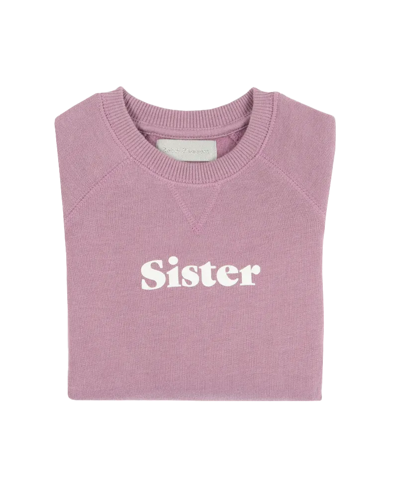 Girls Sister Sweatshirt in Violet