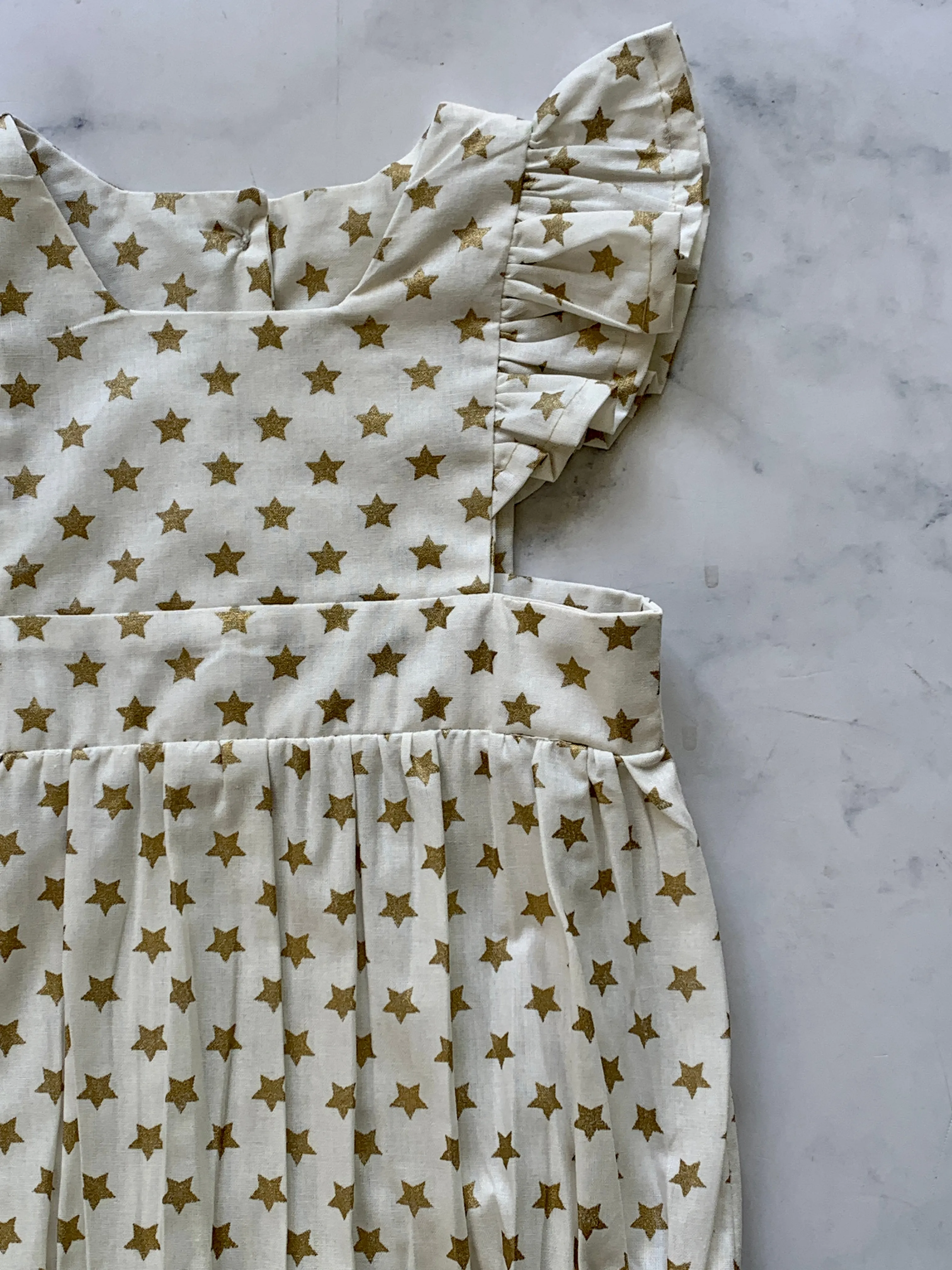 Gold Star Christmas Romper