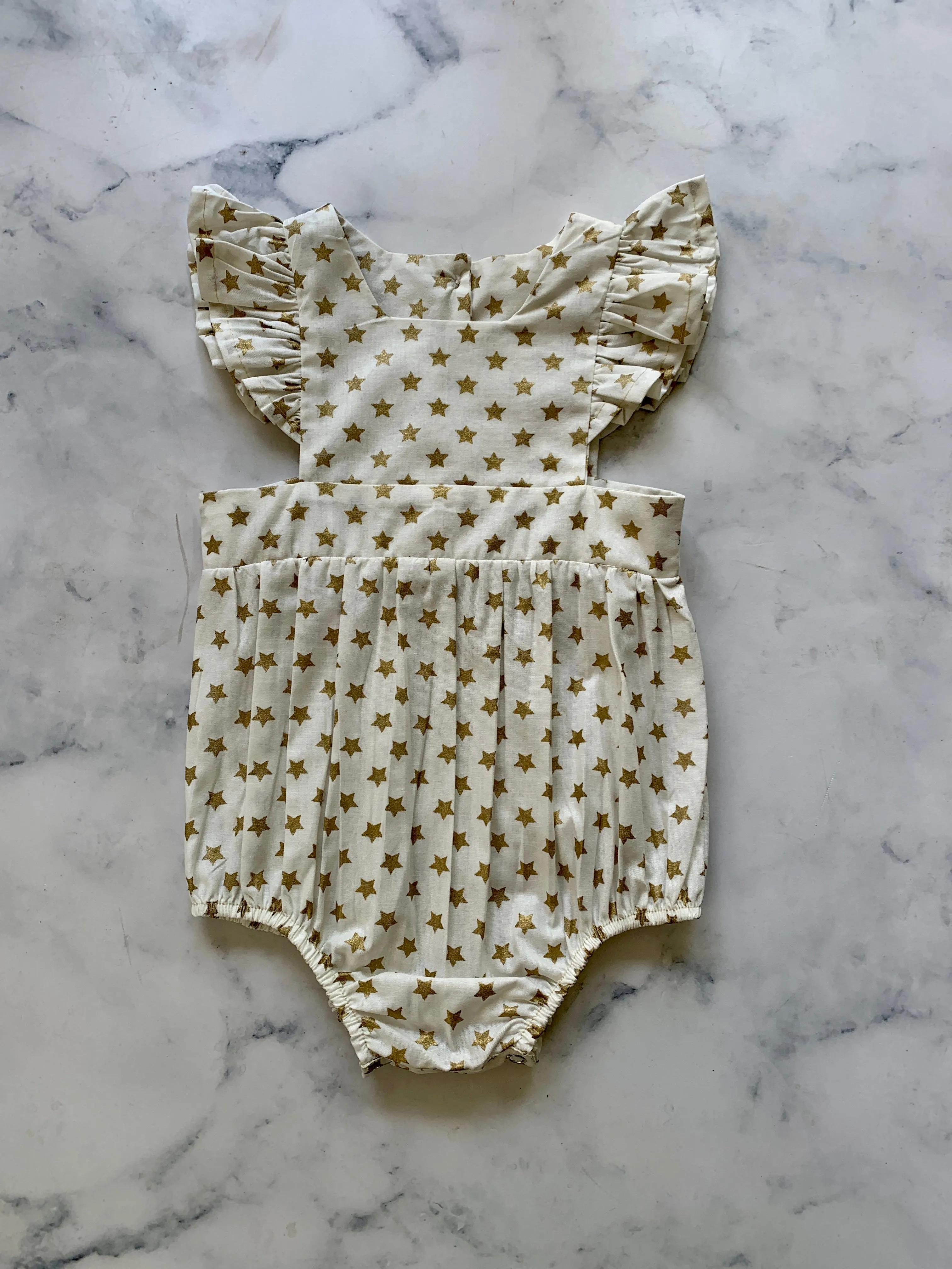 Gold Star Christmas Romper