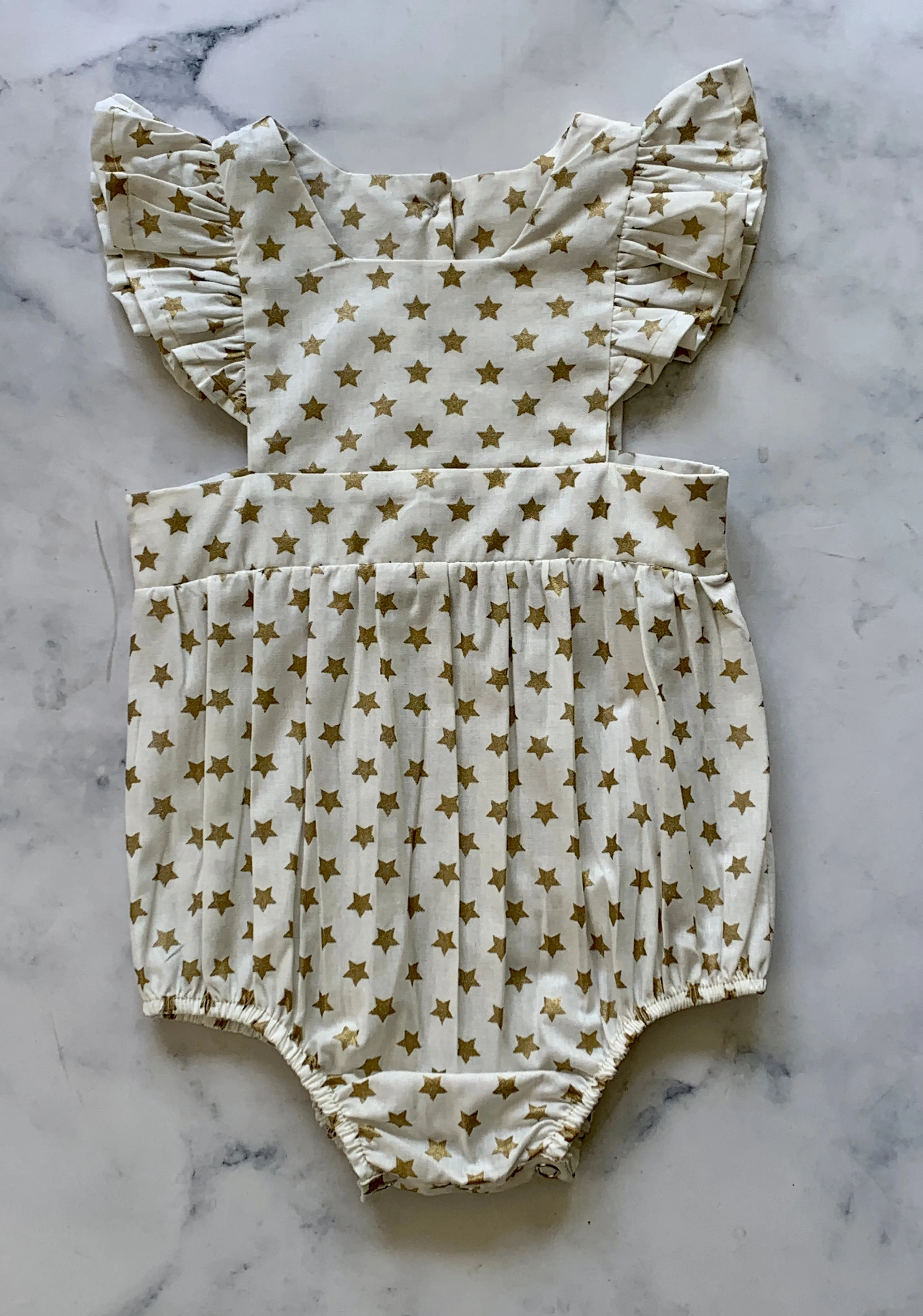 Gold Star Christmas Romper