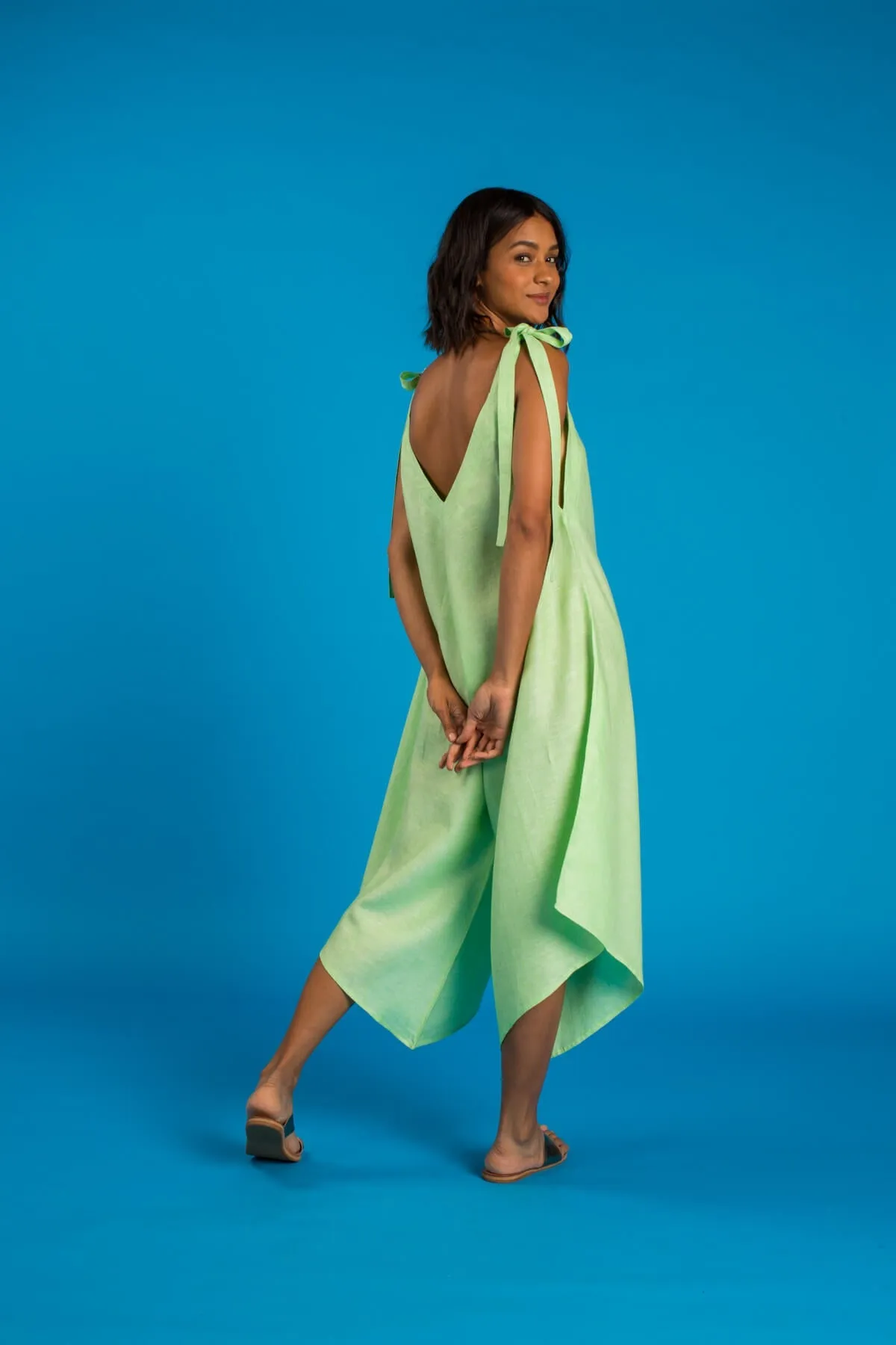 GRANADINA Linen Jumper - Apple Green