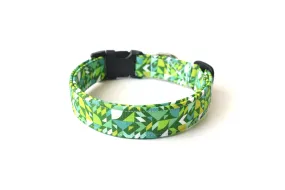 Green Geometric Shapes Dog Collar