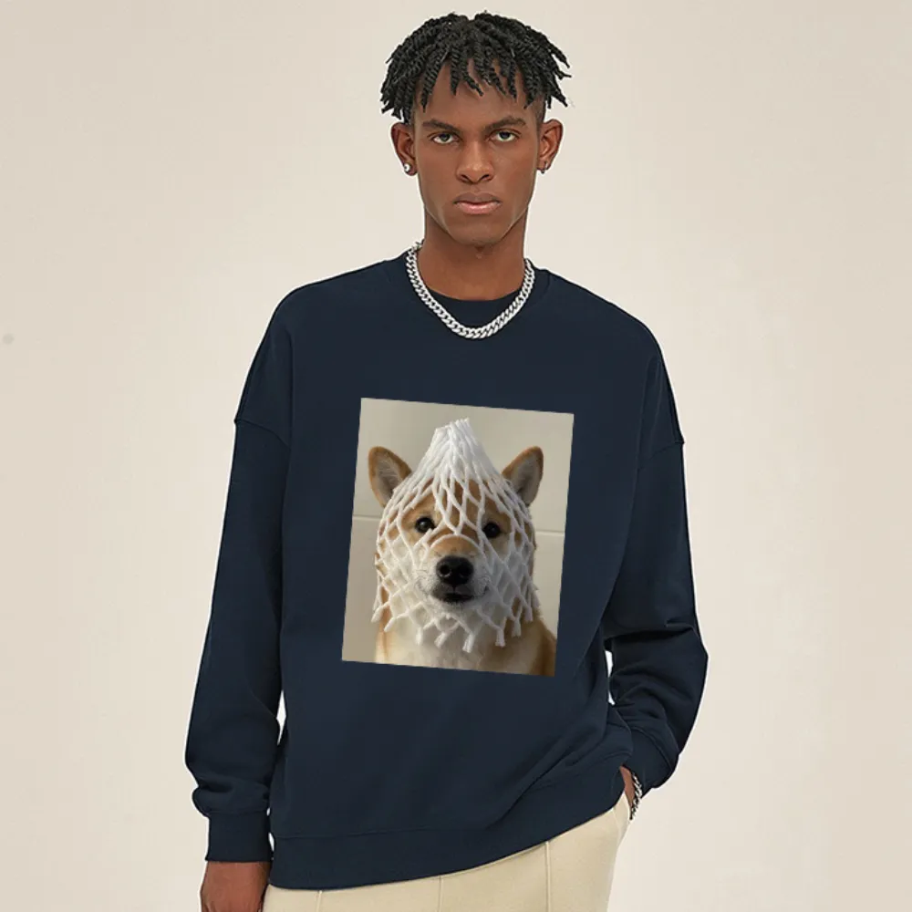 “Grid Puppy” Sweatshirt