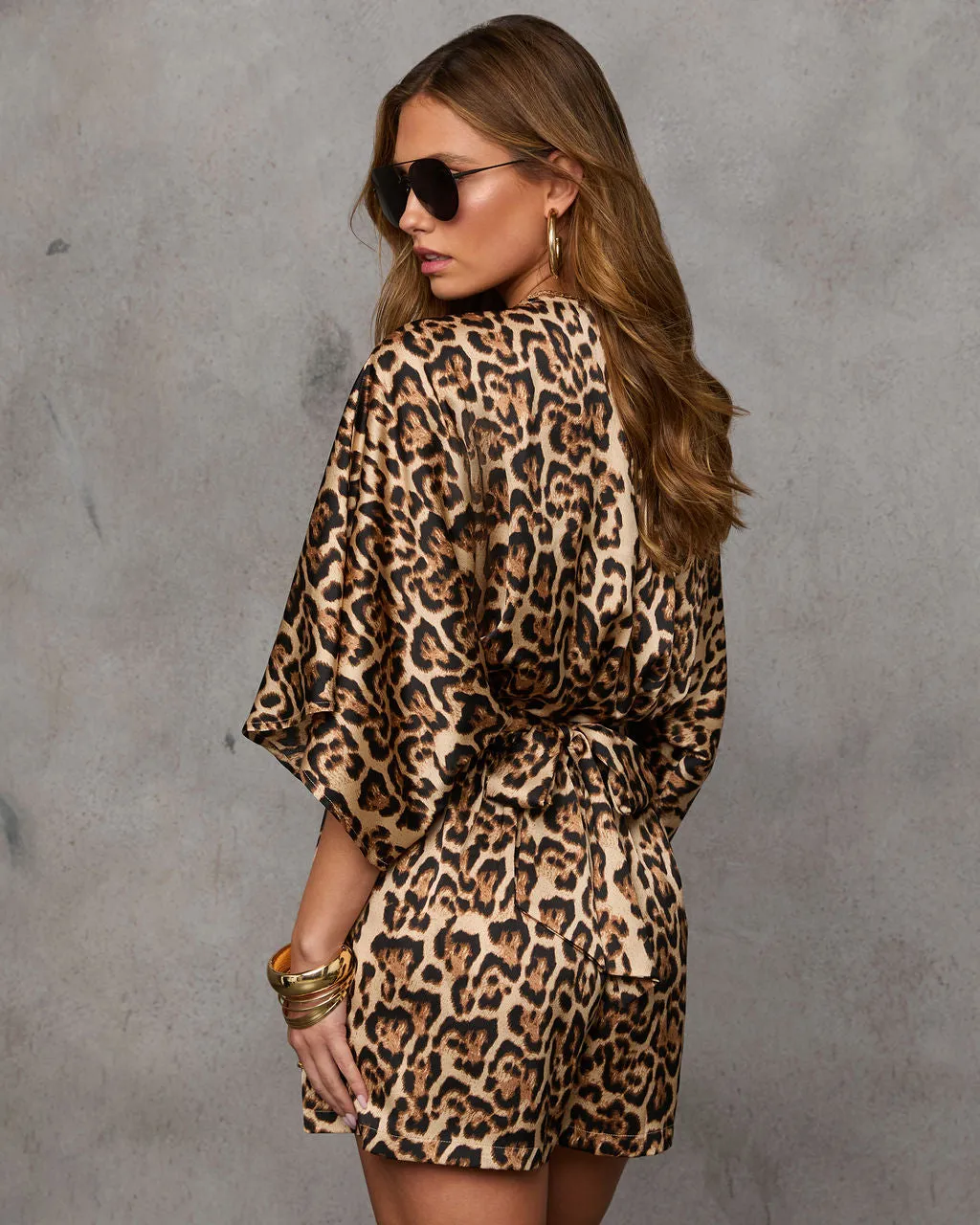 Gwenyth Leopard Printed Romper