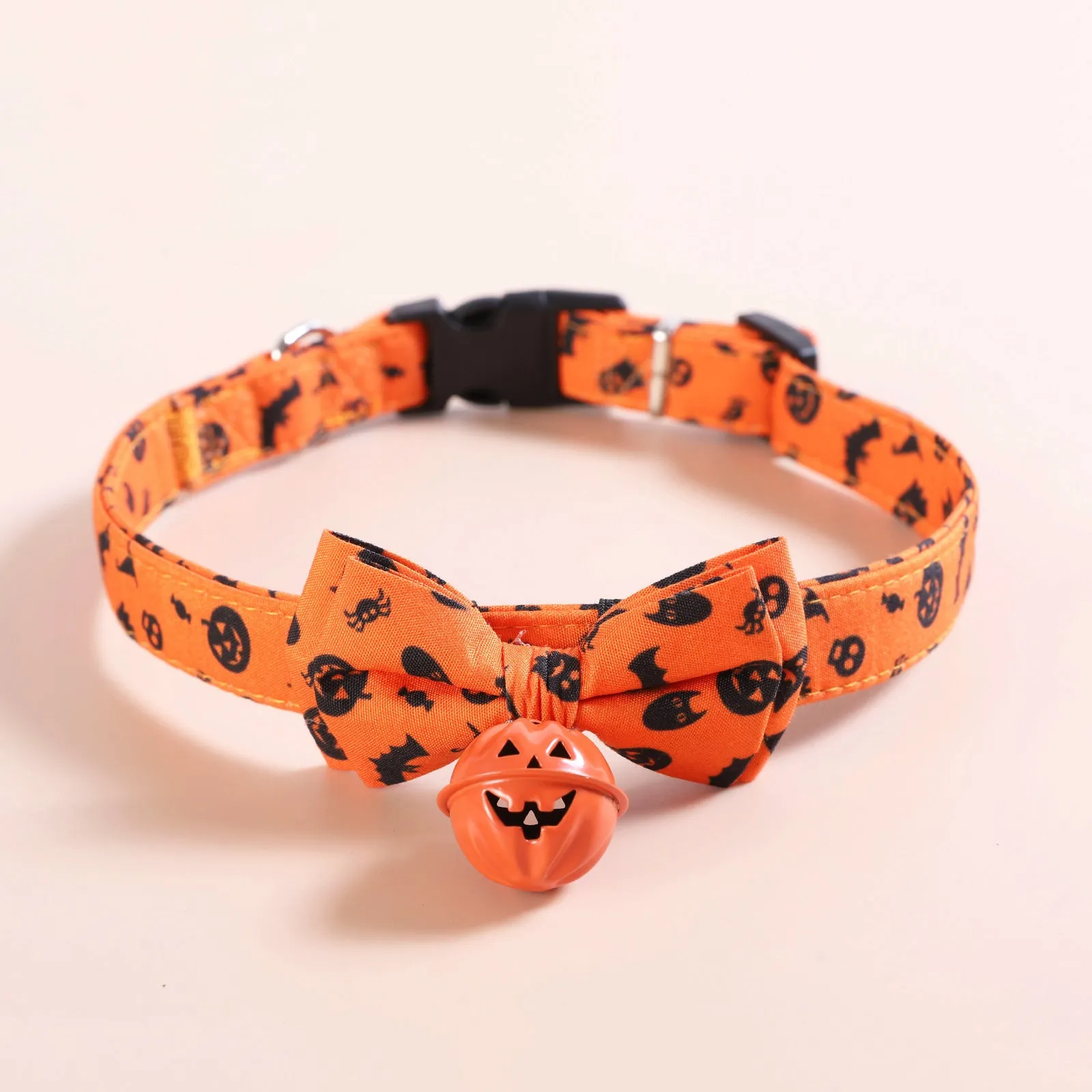 Halloween Pet Collars with Bell and Bowtie