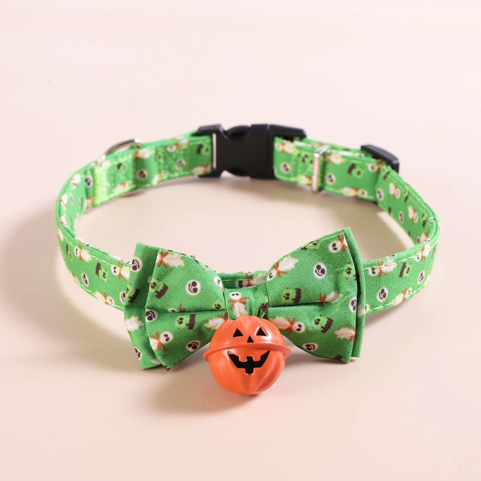 Halloween Pet Collars with Bell and Bowtie