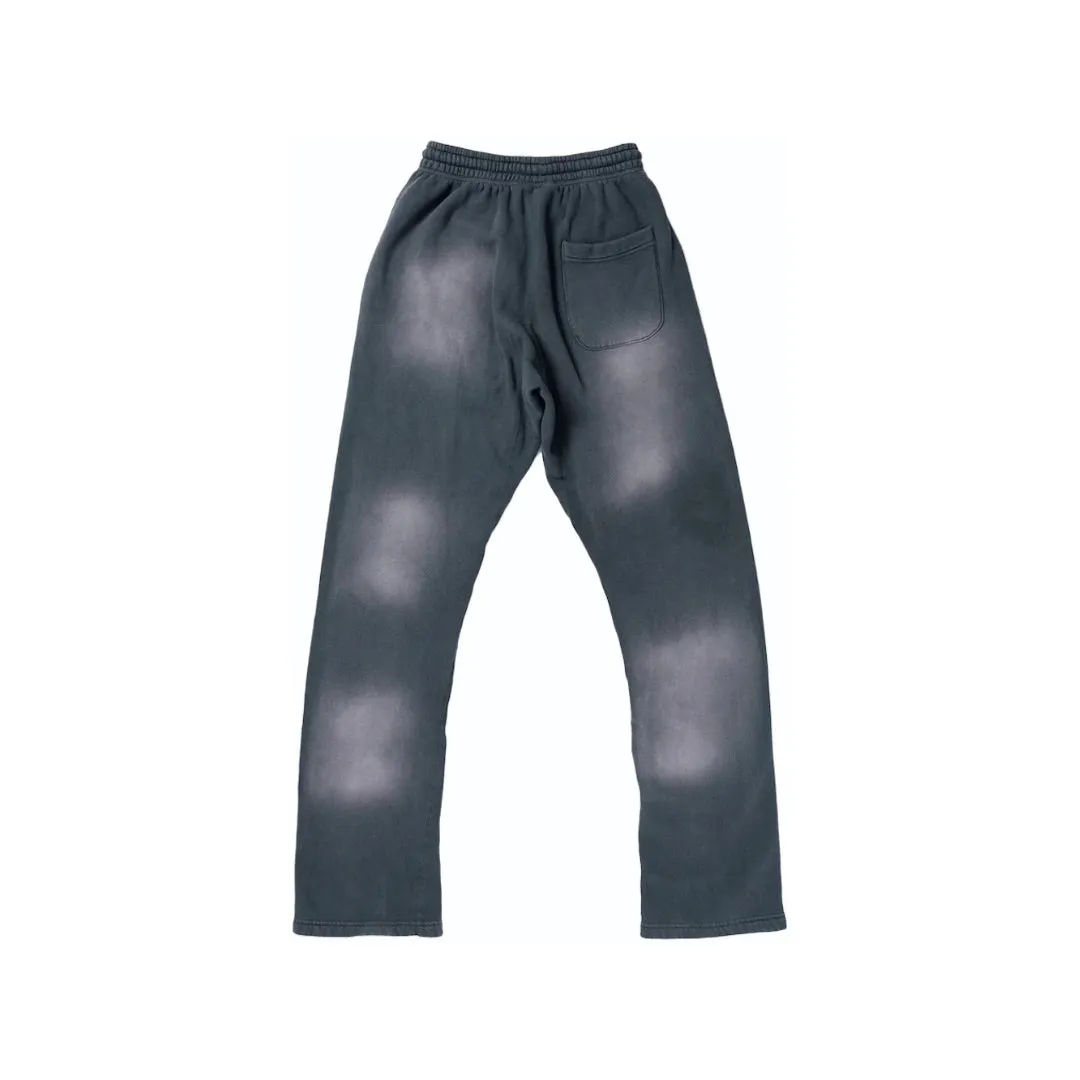 HELLSTAR NO GUTS NO GLORY FLARE BOTTOM SWEATPANTS MIDNIGHT DYE BLACK