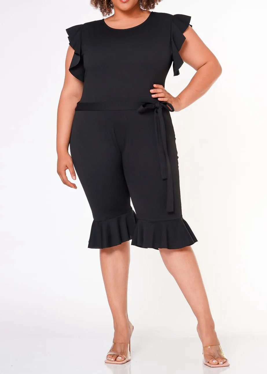 HI Curvy Plus Size Women Occasional Biker Romper