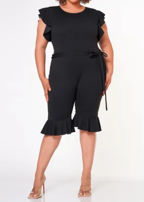 HI Curvy Plus Size Women Occasional Biker Romper