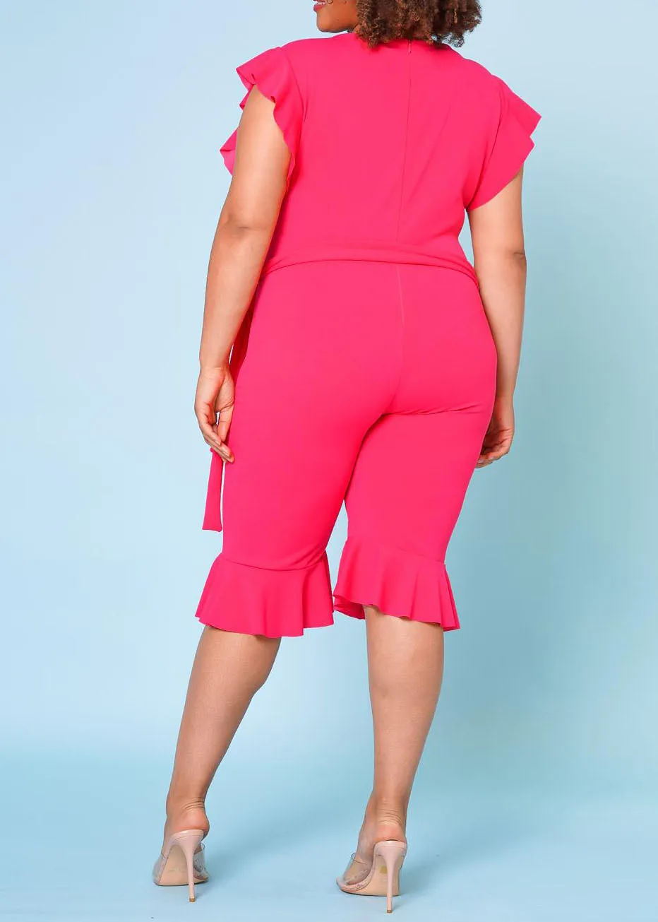 HI Curvy Plus Size Women Occasional Biker Romper