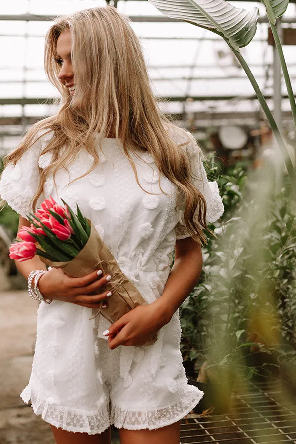 High Expectations Romper in White