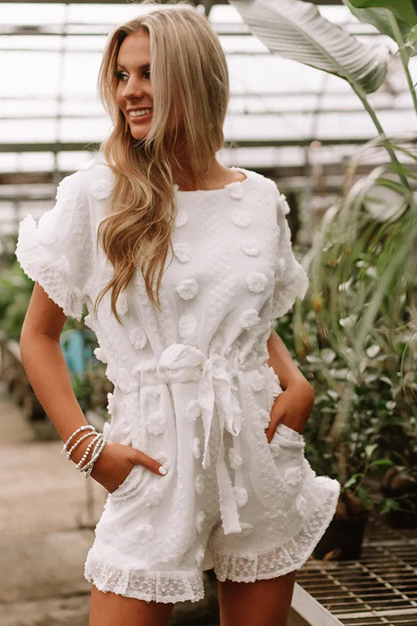 High Expectations Romper in White