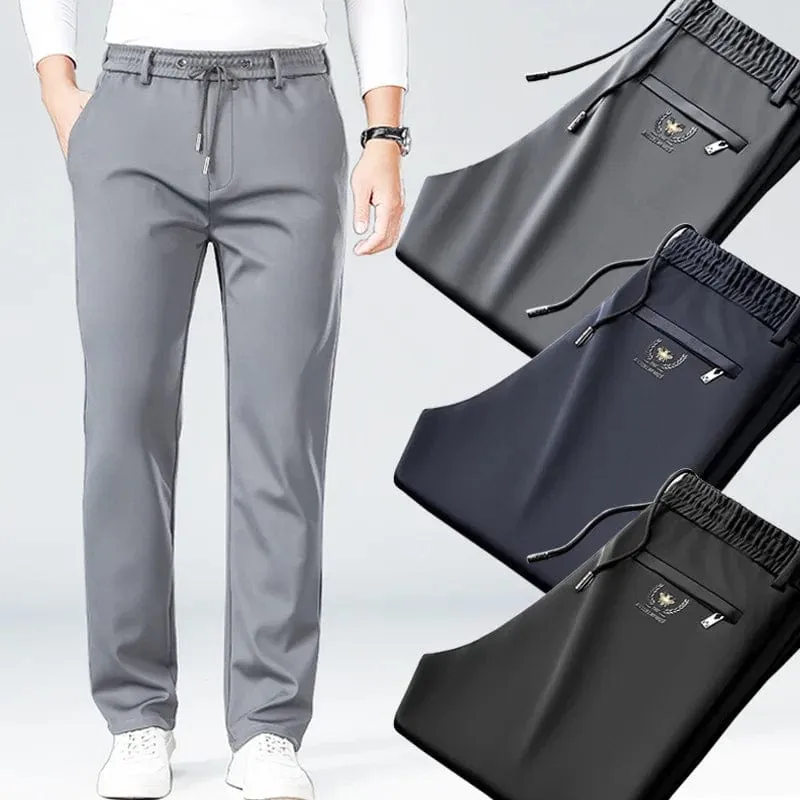 Ice Silk Cool Men's Pants - Summer Thin Quick-Drying Sweatpants for Outdoor Casual Wear