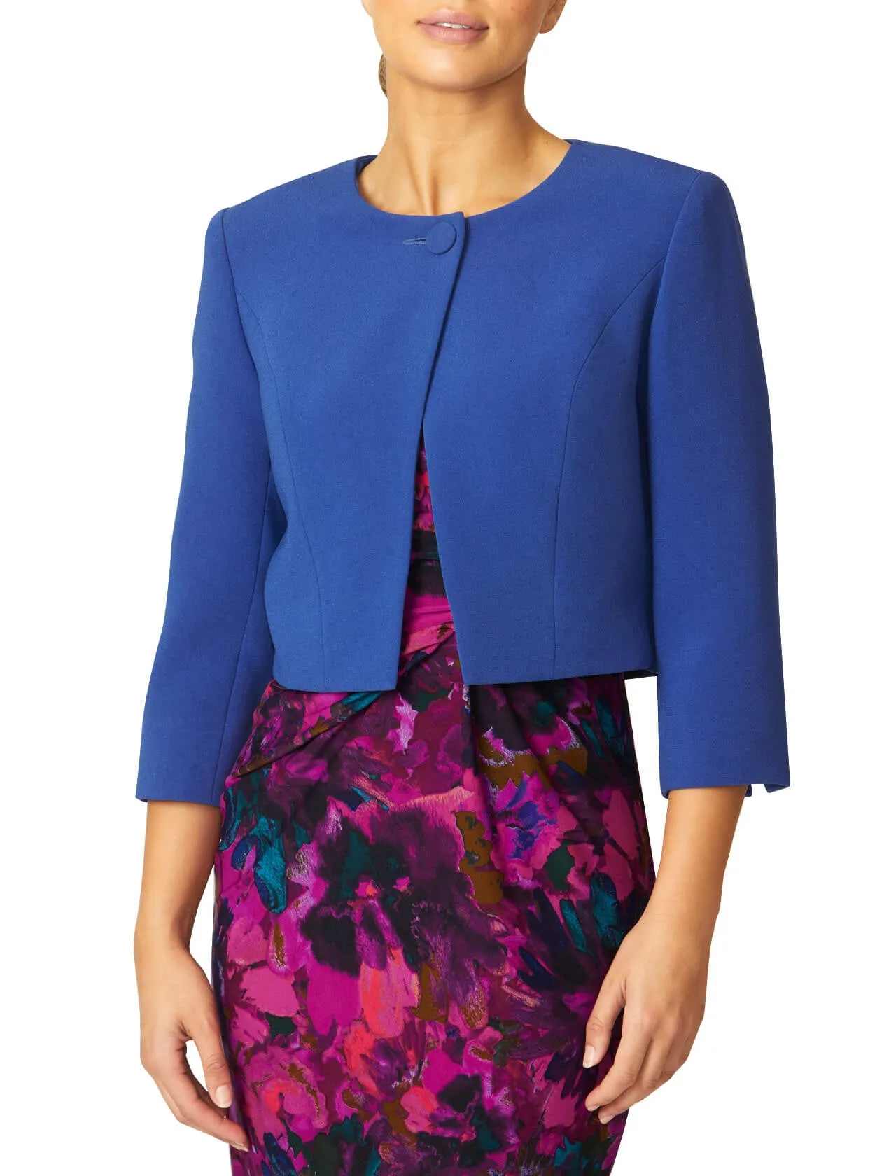 Jackie Cobalt Single Button Jacket