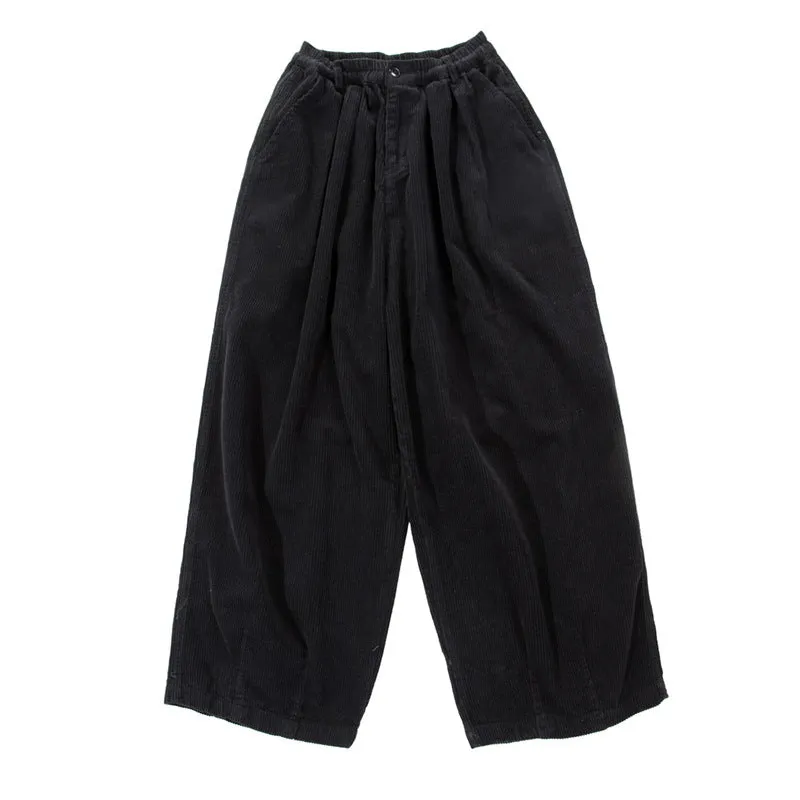 Japanese Retro Loose Wide-leg Corduroy Pants