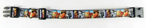 John Wayne dog collar, adjustable, buckle collar 1" wide or leash Petcollarshandmade