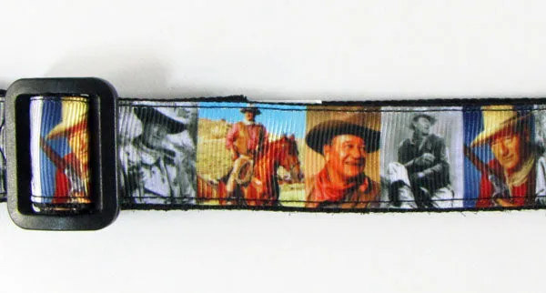 John Wayne dog collar, adjustable, buckle collar 1" wide or leash Petcollarshandmade